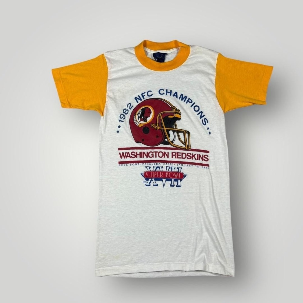 Vintage Washington Redskins Shirt Mens Small White NFL Football‎ Champs 80s